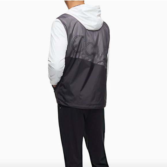 CK. COLORBLOCK ZIP HOODED WINDBREAKER - Picture 2 of 4